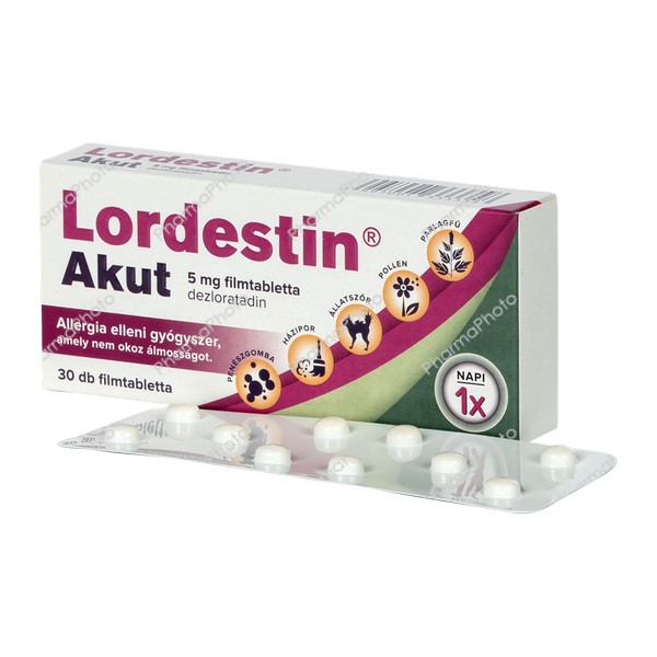 Lordestin Akut 5 mg filmtabletta 30x540504 2022 tn
